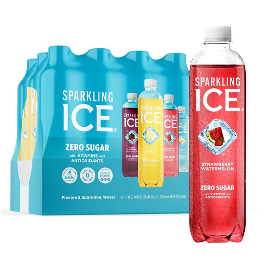 17oz Sparkling Ice Blue Variety Pack Flavored Sparkling Water Drink