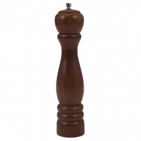 10-inch hardwood pepper mill stanton trading with an adjustable grinding mechanism that allows for both fine and coarse grinding. Its tall, elegant design makes it ideal for professional kitchens and upscale dining settings. The durable hardwood construction ensures longevity, and the adjustable feature provides versatility for different seasoning preferences.