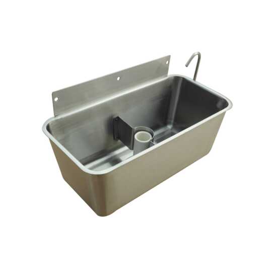 Prepline 11-inch ice cream dipper well and faucet set for efficient ice cream service.