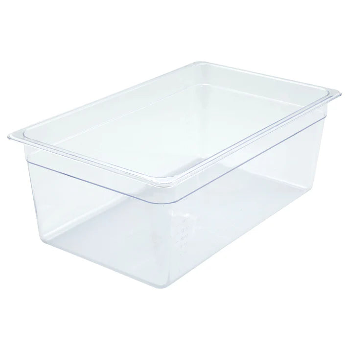 Food Pan is made from polycarbonate, this food pan is resistant to food acid and oils, and will withstand temperatures from -40° to 210° F. Thanks to its smooth, translucent surface, this food pan is easy to clean and provides excellent product visibility. An economical storage option in any foodservice facility.