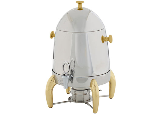 Winco 903A-905B 3 & 5-Gal Coffee Urn, Gold Accent & Stainless Steel