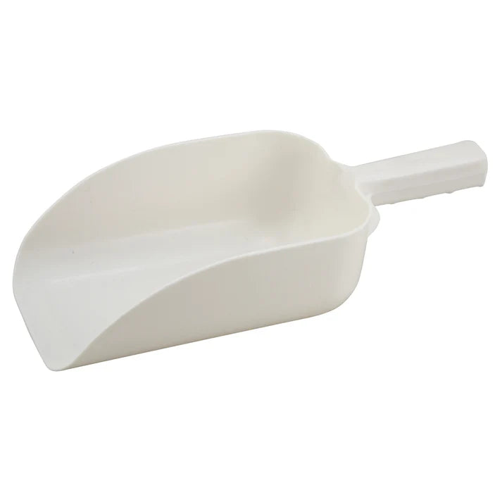 Scoop 12/Pack is a multi-purpose utensil for scooping ice, candies, and other food items. Featuring a flat bottom with tapered sides, this scoop efficiently portions food and can easily access the bottom and corners of containers.