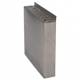 stainless steel knife rack stanton trading designed to securely hold up to 7 knives, providing a safe and organized storage solution for professional and home kitchens. Its durable construction ensures long-lasting use, while the slotted design allows for easy access and proper ventilation, helping to maintain knife hygiene. The sleek and compact design makes it a practical addition to any workspace.
