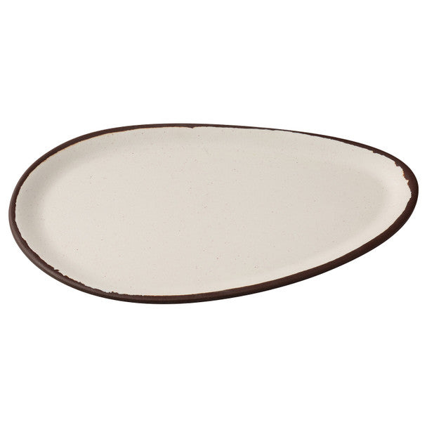 Yanco Oval Plate NA-212 Crafted from high-quality melamine, this plate is both durable and lightweight. Its oval shape and break-resistant design make it ideal for frequent use in commercial dining settings. Designed to be dishwasher safe, this plate ensures quick and efficient cleaning, which is essential for high-turnover environments. The ivory color with a speckled finish and brown rim adds a touch of sophistication, enhancing the presentation of any dish.