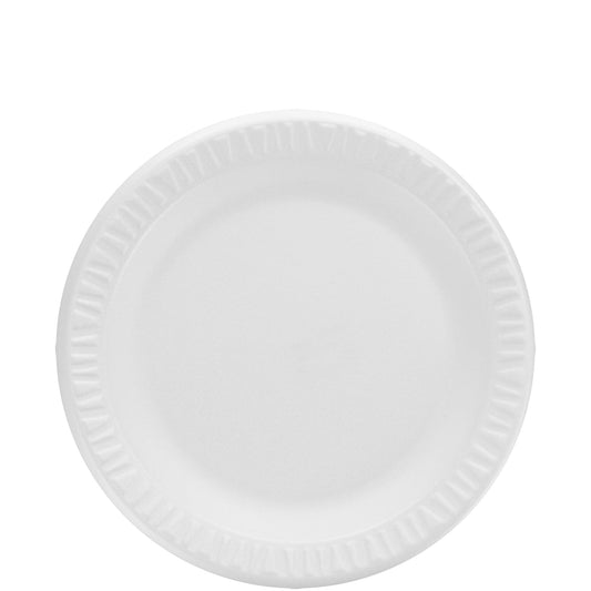 Dart 9PWC Concorde 9inch White Non Laminated Round Foam Plates