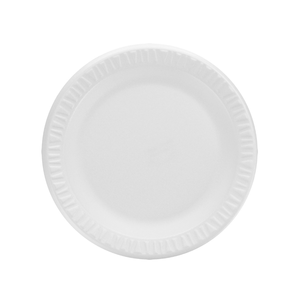 Dart 9 Inch White XPS Non-Laminated Disposable Foam Plate