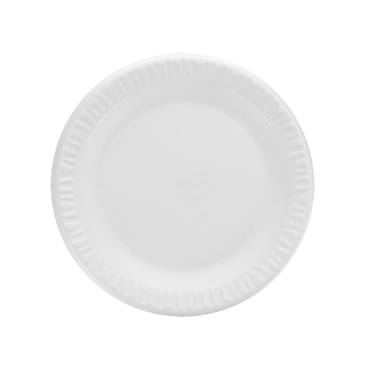 Dart 9 Inch White XPS Non-Laminated Disposable Foam Plate