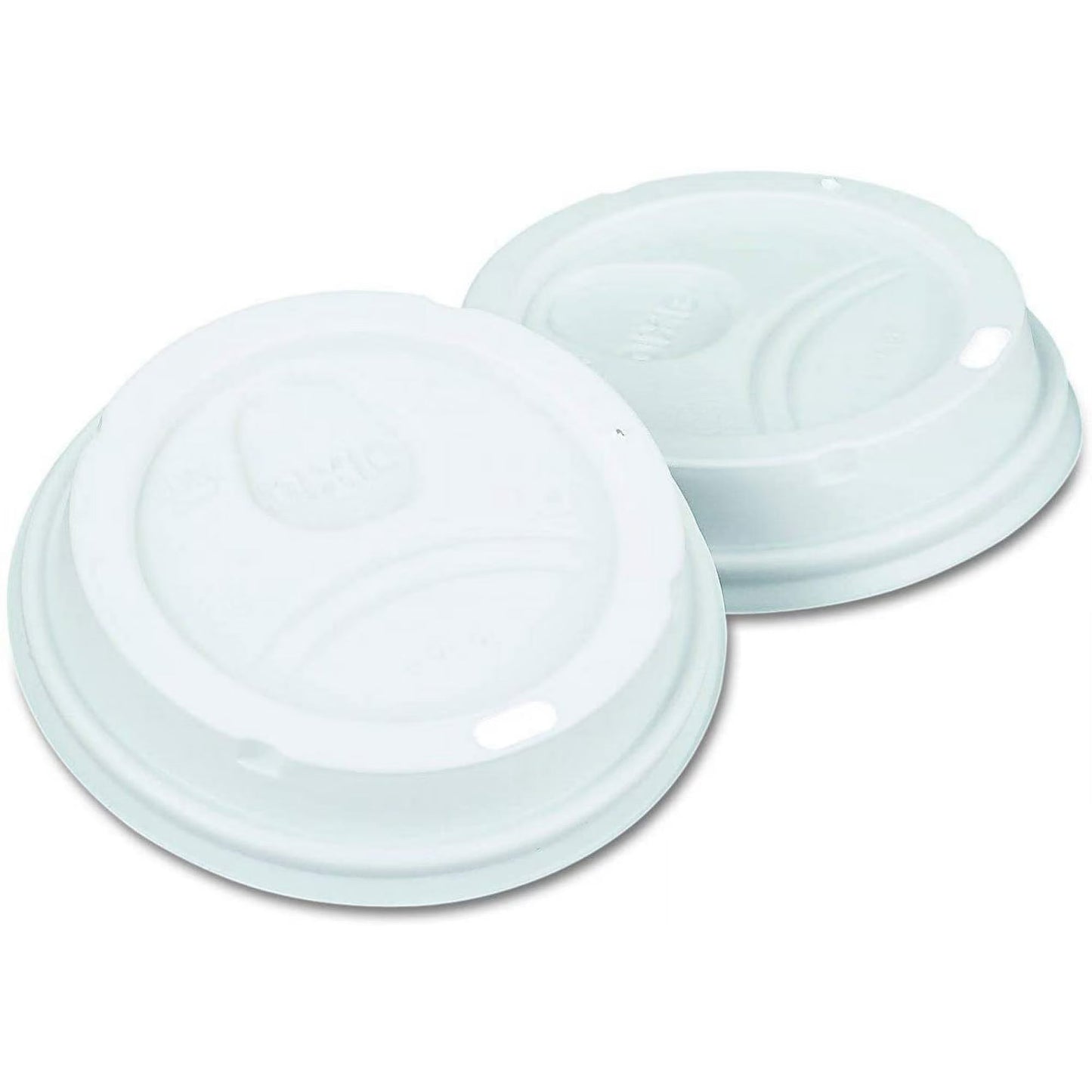 Perfectouch Coffee Haze Insulated Paper Hot Cups with White Dome Lids