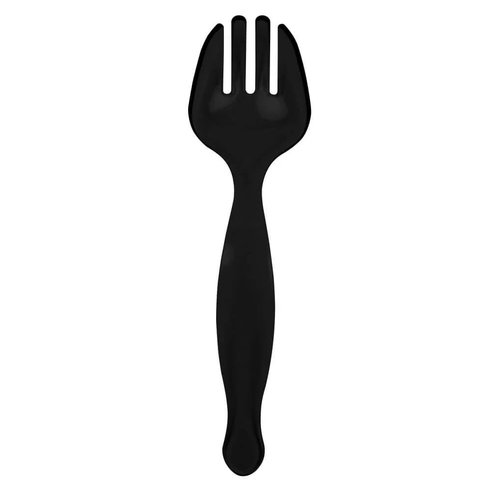 9" Serving Fork – Black and clear plastic serving fork for catering, buffets, and events. Durable, elegant, and disposable, ideal for serving meats, salads, and pasta with ease at any gathering.