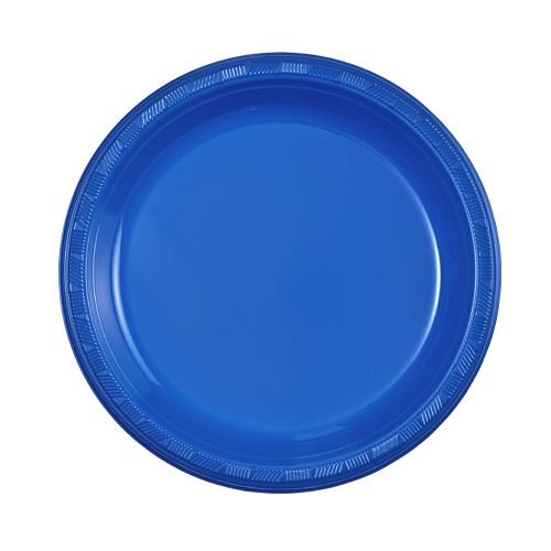 9" Disposable Plastic Plates in multiple colors – Red, White, Blue, Black, Gold, Silver, Pink, Light Blue, Hot Pink. Durable, leak-resistant, and perfect for parties, catering, and everyday use.