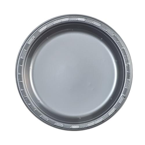 9" Disposable Plastic Plates in multiple colors – Red, White, Blue, Black, Gold, Silver, Pink, Light Blue, Hot Pink. Durable, leak-resistant, and perfect for parties, catering, and everyday use.