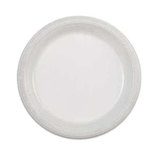9" Disposable Plastic Plates in multiple colors – Red, White, Blue, Black, Gold, Silver, Pink, Light Blue, Hot Pink. Durable, leak-resistant, and perfect for parties, catering, and everyday use.