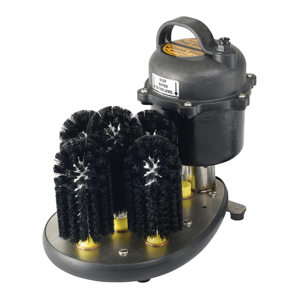 Winco AA-SUB, 1/3 HP, Electric, 5 Brushes Stainless Steel Glass Washer