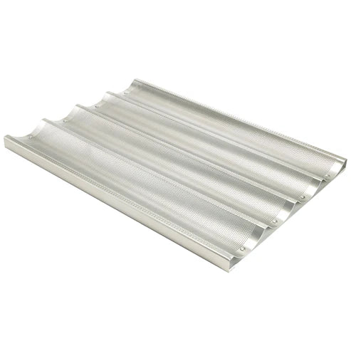 Winco ABPN-4-6, 4-6 Slots, 16 Gauge Silicon Glaze Baguette Pan