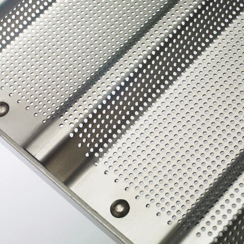 Winco ABPN-5H, 5 Slots, 16 Gauge Alum Silicon Glaze Sandwich Roll Pan