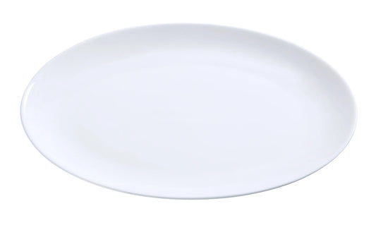 Yanco Coupe Platter AC-14-CP is a stylish and versatile choice for serving a variety of dishes. Crafted from high-quality porcelain with a smooth glaze finish, it offers durability and an elegant presentation. This super white oval platter is perfect for serving vegetables, cold cuts, fresh greens, and appetizers. Its sleek design makes it an excellent addition to fine-dining restaurants, catered events, and other professional dining settings. 