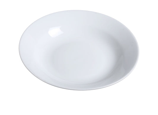 Yanco Soup Plate AC-3 is an elegant and durable choice for serving soups, salads, pasta, and hot meals. Made from high-quality porcelain with a stylish glaze finish, this plate offers excellent resistance to mechanical damage and temperature changes. Its super white color and wide rim design enhance food presentation, making it ideal for fine-dining restaurants, catered events, outdoor dining areas, and hotels. 
