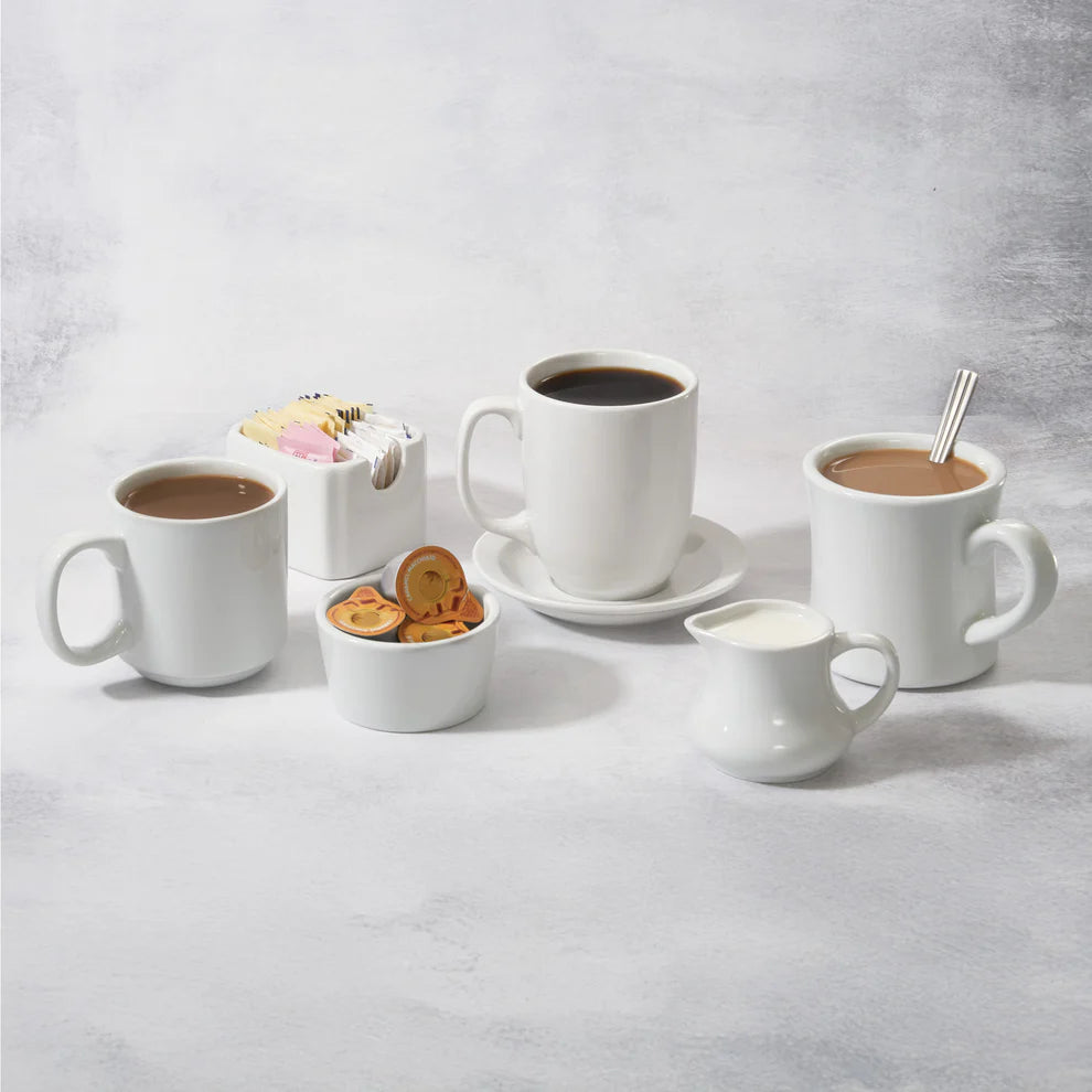 ACD-4/ACD-6, 4 oz. & 6 oz., 3 Doz/Case, white Porcelain Creamers