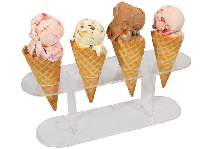Winco ACN-4 4 Acrylic Cone Holder Stand