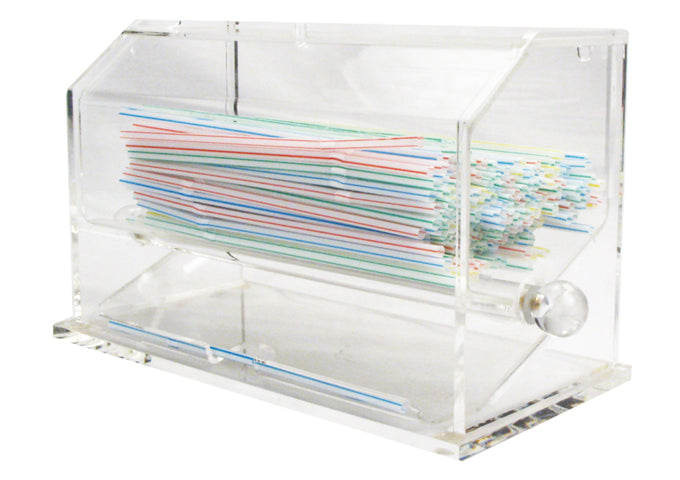 Winco ACSD-712 Acrylic Straw Dispenser