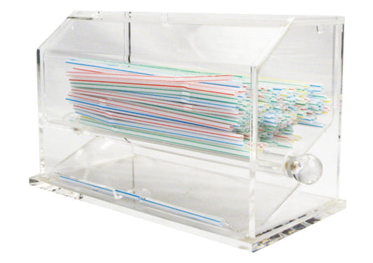 Winco ACSD-712 Acrylic Straw Dispenser