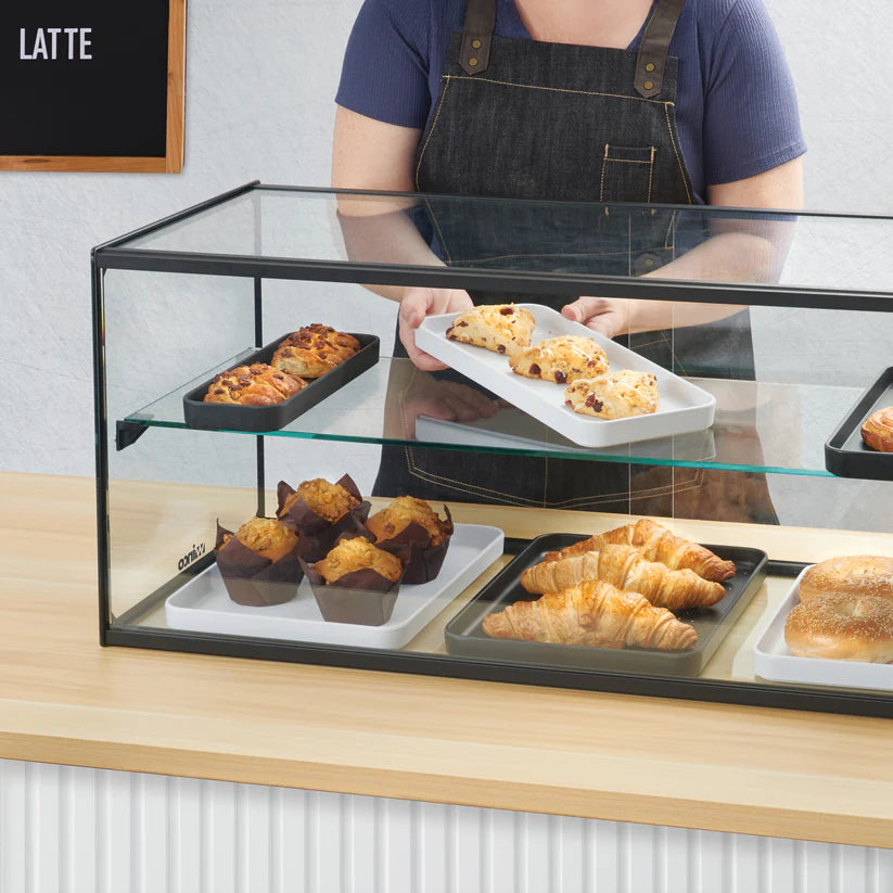 ADCG-2216/ADCG-3616, 2-Tier, Tempered Glass, Alu Frame, Rear Open Ambient Display Case