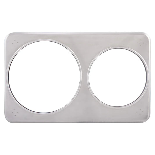 Winco ADP-608 Stainless Steel 6-3/8" & 8-3/8" Holes Adaptor Plate, EA