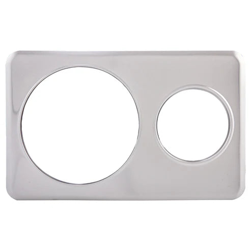 Winco ADP-610 Stainless Steel 6-3/8" & 10-3/8" Holes Adaptor Plate, EA