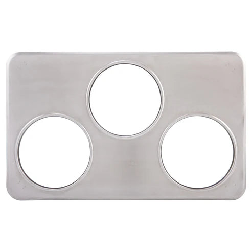 Winco ADP-666 Stainless Steel Three 6-3/8" Holes Adaptor Plate, EA