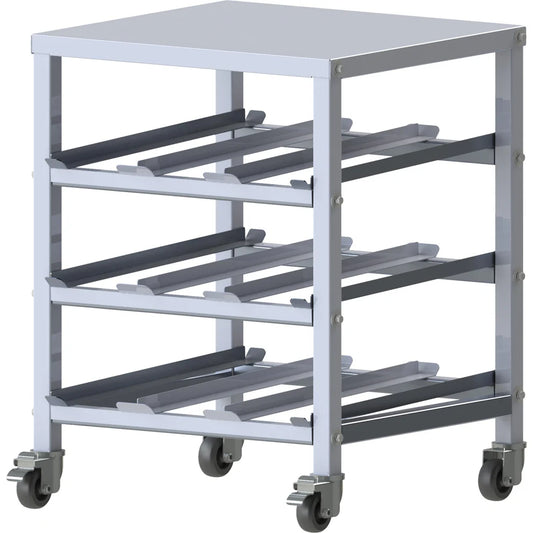 Winco ALCR-3M, 3-Tier, Aluminum, NSF, Heavy Duty Can Storage Rack