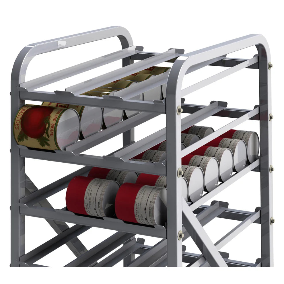 Winco ALCR-9, 9-Tier, Aluminum, NSF, Heavy Duty Can Storage Rack