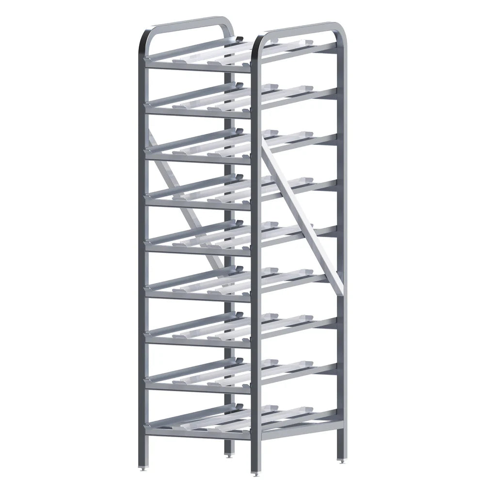 Winco ALCR-9, 9-Tier, Aluminum, NSF, Heavy Duty Can Storage Rack