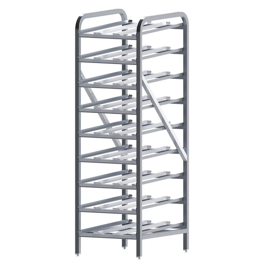 Winco ALCR-9, 9-Tier, Aluminum, NSF, Heavy Duty Can Storage Rack