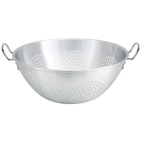 Winco ALO-16H, 16qt, No Base, Alu Colander w/ handles