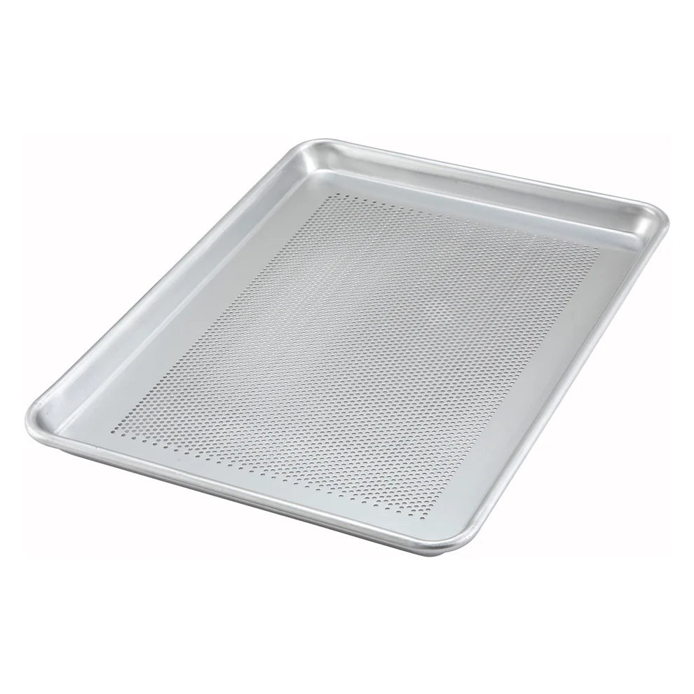 Winco ALXP-1318P/ALXP-1826P, 13"x18" & 18"x26", 18 Gauge Perforated Alu Sheet Pans