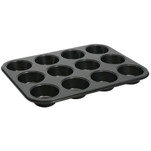 Winco AMF-12NS, 3oz 12 Non-stick Carbon Steel Cup Muffin Pan