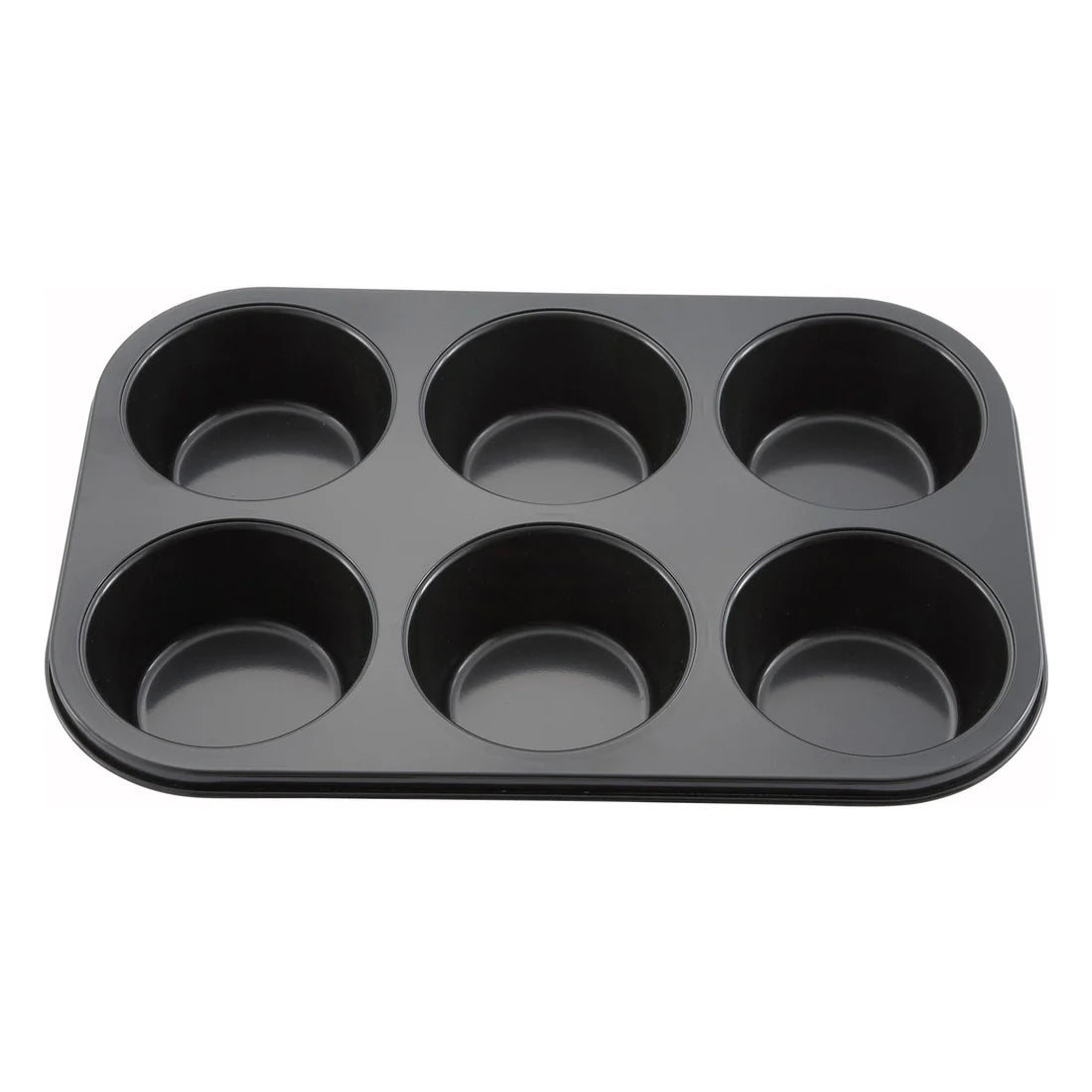 Winco AMF-6NS, 7oz 6 Non-stick Carbon Steel Cup Jumbo Muffin Pan