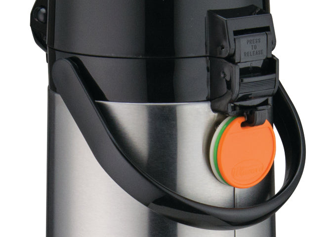 Winco APSP-925-930 Stainless Steel Body Airpot w/ Push Button Top