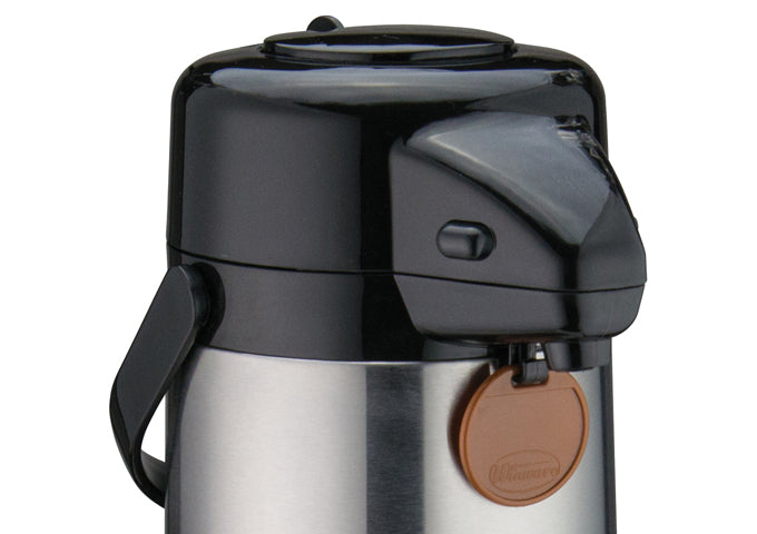 Winco APSP-925-930 Stainless Steel Body Airpot w/ Push Button Top