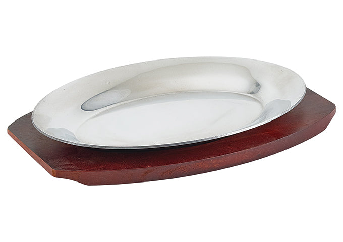 Winco APL-10UL-12UL Wooden Underliner for Aluminum Sizzle Platter