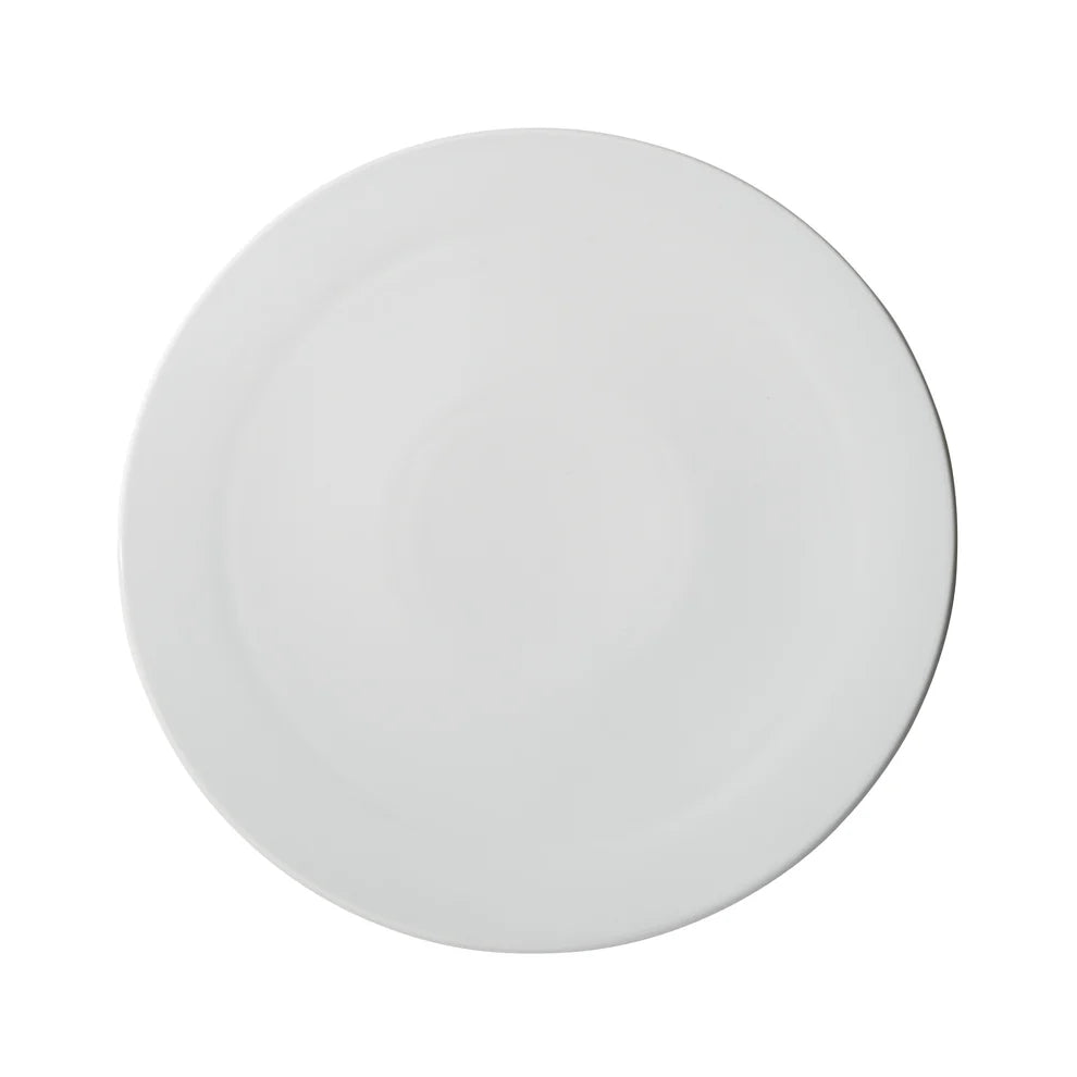 Winco APP-12/APP-14, 12" & 14" Round Flat White Porcelain Pizza Plates, 1 Doz/Case