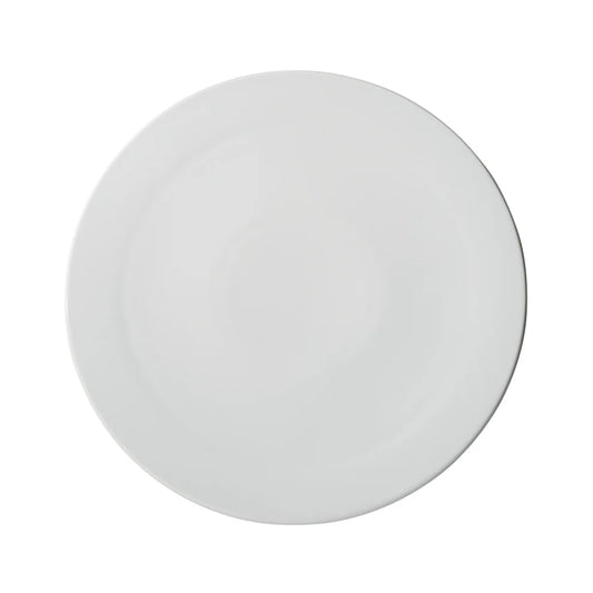 Winco APP-12/APP-14, 12" & 14" Round Flat White Porcelain Pizza Plates, 1 Doz/Case