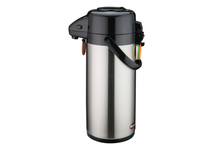 Winco APSP-925-930 Stainless Steel Body Airpot w/ Push Button Top