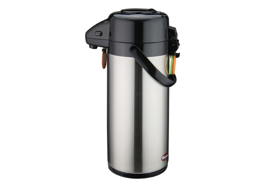 Winco APSP-925-930 Stainless Steel Body Airpot w/ Push Button Top
