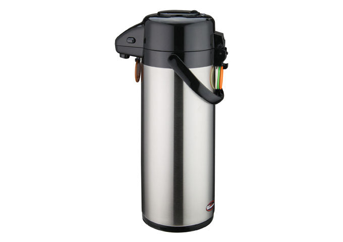 Winco APSP-925-930 Stainless Steel Body Airpot w/ Push Button Top