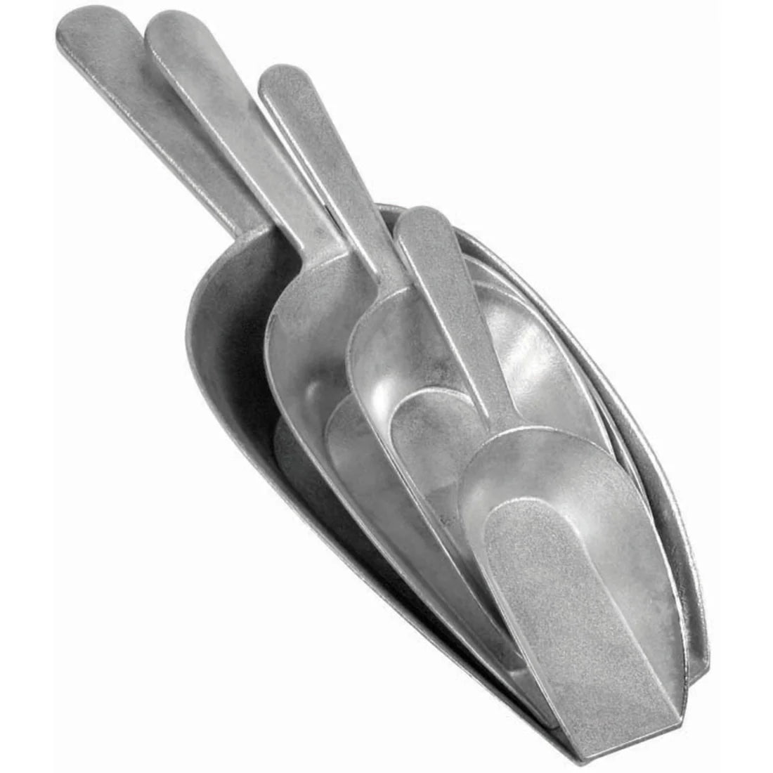 Winco ASFB-16 to ASFB-7, 16oz to 7oz Flat Bottom Alu Scoop