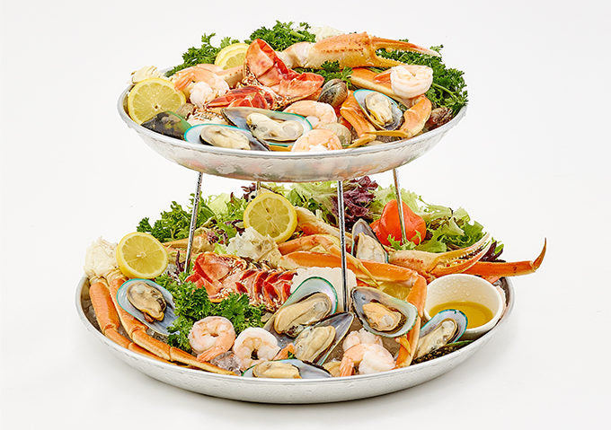 Winco ASFT-12 to ASFT-20, 12"-1-1/2" to 19-3/4" Aluminum Seafood Tray