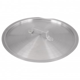 Saucepan lid designed for 10-quart sauce pans, fits ASPN10, round shape with a sturdy handle for easy lifting. Perfect for sealing in heat and flavor in commercial and home kitchens.