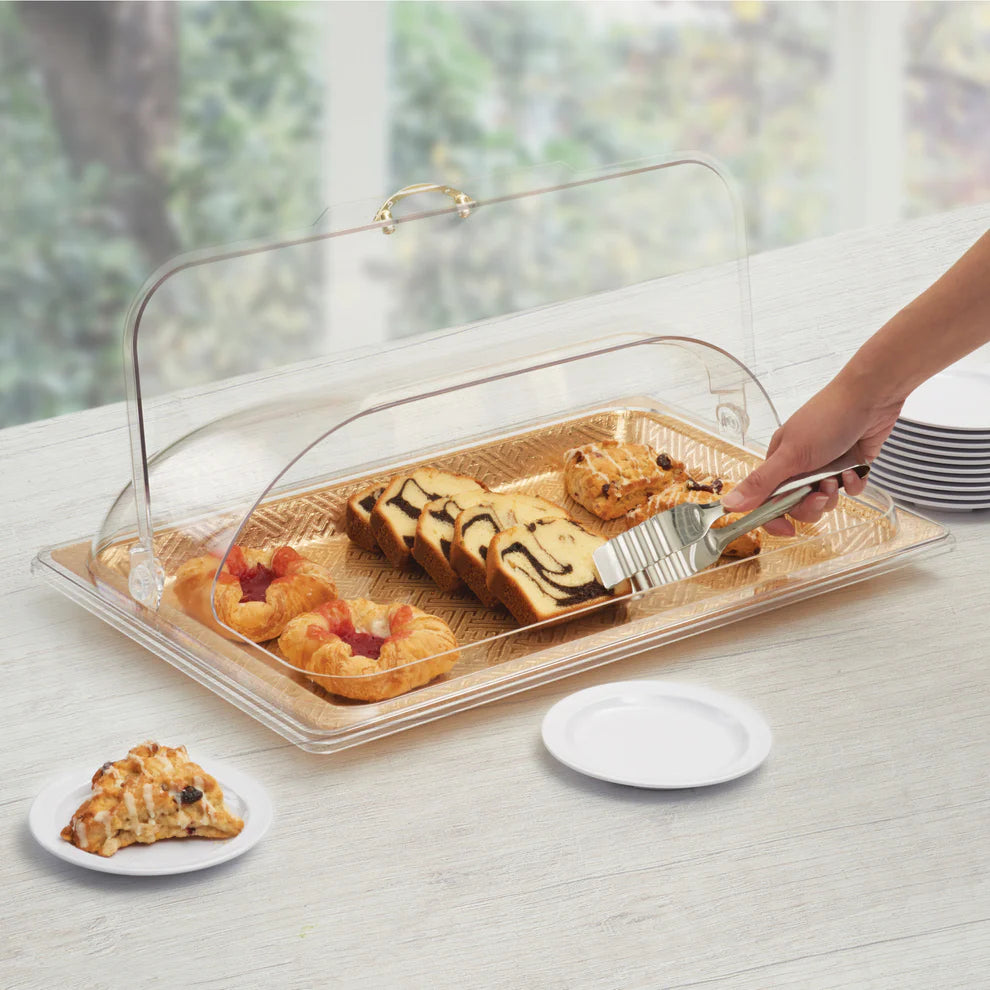 Winco AST-3G & AST-3S, Gold/Silver Acrylic Display Tray, EA