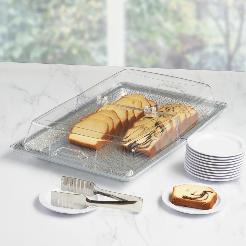 Winco AST-3G & AST-3S, Gold/Silver Acrylic Display Tray, EA